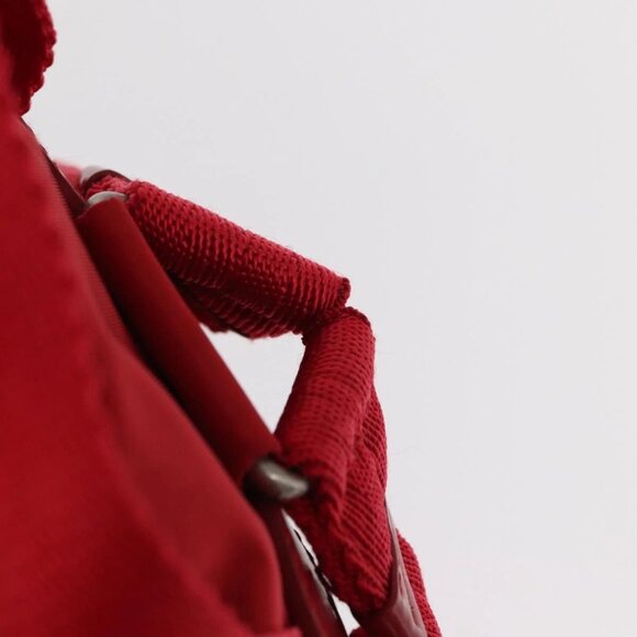 PRADA Backpack Nylon Red Silver Auth ar13819 main image 13